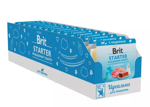 Brit Starter воздушный паштет для щенков (Индейка, 100 г. упаковка 14 шт)