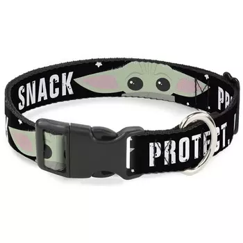 Buckle-Down ошейник "Звездные войны Малыш Йода PROTECT ATTACK" с пластиковой застёжкой (36-66 см.)