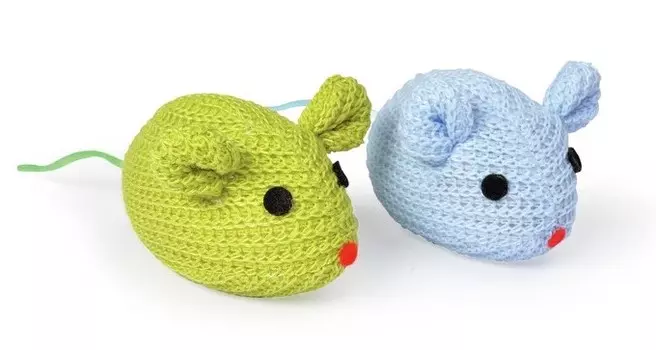 CAMON игрушка Мыши вязаные (2 шт) (7 см., В ассортименте)
