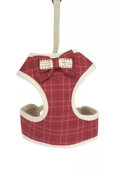 CAMON шлейка с поводком "Scottish" (M, Красный)