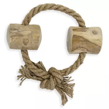 COFFEE WOOD игрушка для собак Веревочное кольцо с бочонками (15 см.)