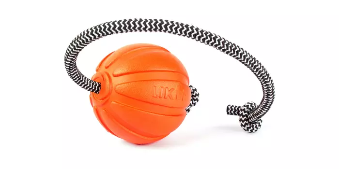 Collar мячик лайкер "Корд" на шнуре для собак (7 см.)