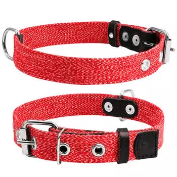 Collar ошейник х/б тесьма (51-63 см., Красный)