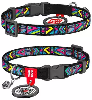 Collar ошейник Waudog Nylon "Инди" для кошек (20-30 см.)
