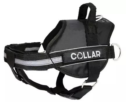 Collar шлея Dog Extremе "POLICE" нейлоновая (№3, Черный)