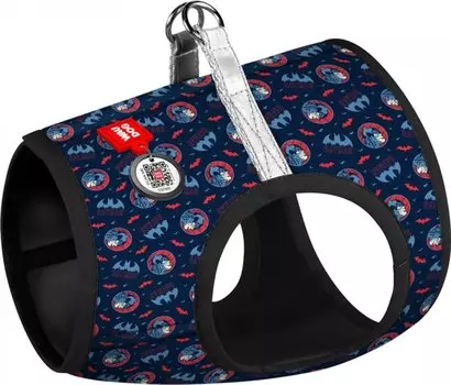 Collar шлея мягкая Waudog Clothes "Бэтмен красно-голубой" (S1)