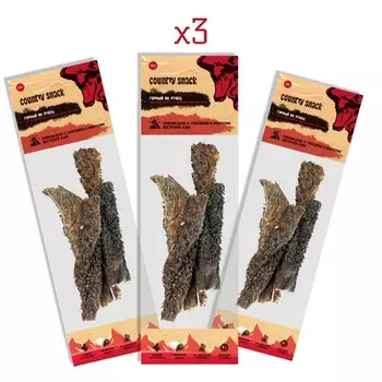 Country snack лакомство "Горный як рубец" для собак (3 упаковки по 40 г.)