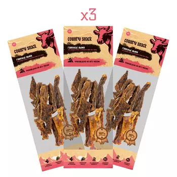 Country snack лакомство "Говяжье вымя" для собак (3 упаковки по 40 г.)