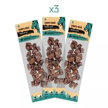 Country snack лакомство "Конское легкое" для собак (3 упаковки по 40 г.)