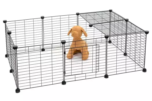 Дарэленд Вольер для животных Манеж 12 секций (складной-разборный) (35 х 35 см., Черный)