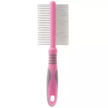 DeLIGHT расческа Rose с кольцами двухсторонняя
