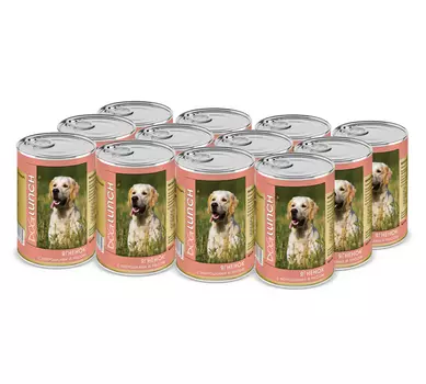 Дог Ланч консервы для собак (Ягненок, потрошки и рис, 410 г. упаковка 12 шт)