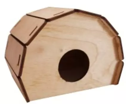 Дом Ашера Г-2б для грызунов полукруглый большой (120*120*170 мм (d=5 см))