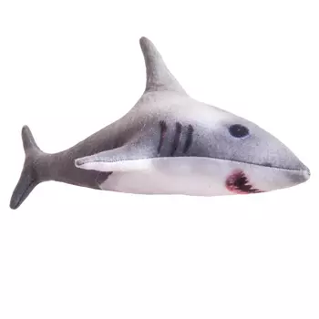 Dono Della игрушка Акула с кошачьей мятой, погремушкой и валерианой для кошек (22 см.)