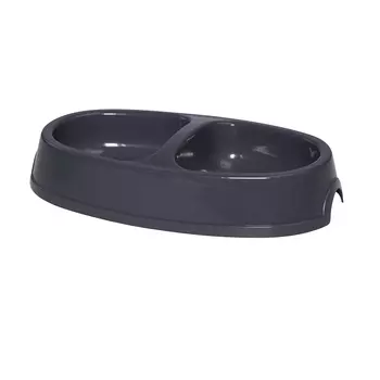 Dono Della миска двойная пластиковая (250 мл., Серая)