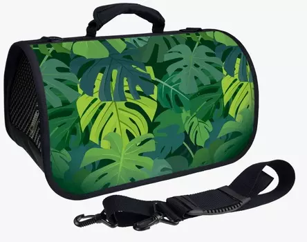 Dono Della сумка-переноска "Джунгли" (43 х 25 х 24 см., Черная)