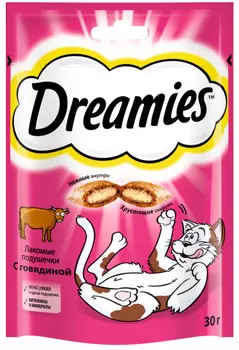 Dreamies лакомые подушечки (Говядина, 30 г.)