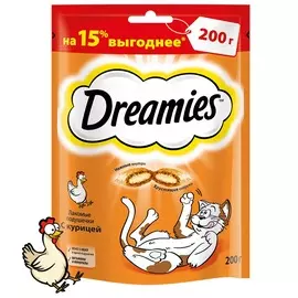 Dreamies лакомые подушечки (Курица, 200 г.)