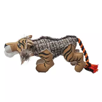 DUVO+ игрушка для собак брезентовая Тигр с оранжевым хвостом (46 х 15 х 18 см.)