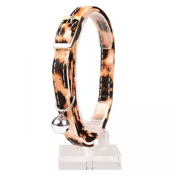 DUVO+ ошейник для кошек нейлоновый Леопард (20-30 см./10мм., Светло-коричневый)