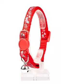 DUVO+ ошейник для кошек нейлоновый Love (20-30 см./10мм., Красный)