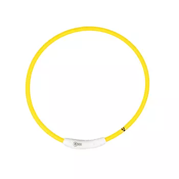 DUVO+ ошейник для собак нейлоновый светящийся (65 см., Желтый)