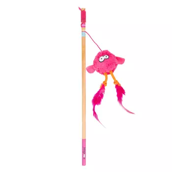 EBI Coockoo игрушка для кошек удочка дразнилка Jumpy (40 см., Розовая)
