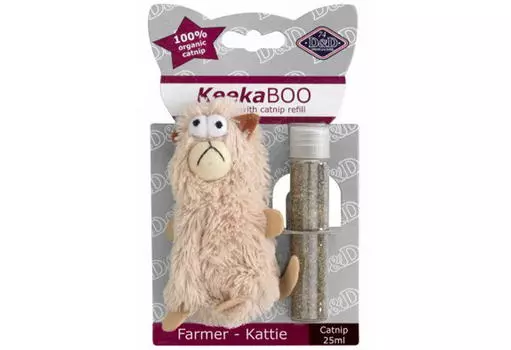 EBI игрушка для кошек мягкая с кошачьей мятой Farmer-Kattie (10 см., Бежевая)