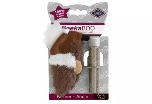 EBI игрушка для кошек мягкая с кошачьей мятой Farmer-Andie (9 см., Коричневая)