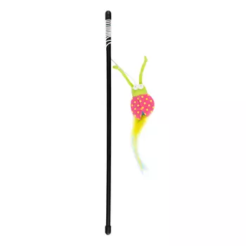 EBI игрушка для кошек удочка дразнилка с букашкой Happy me (40 см., Голубая)