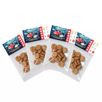 EGGER лакомство крекеры из лосося с отрубями для собак (4 упаковки по 40 г.)