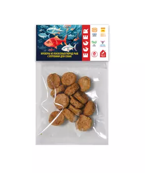 EGGER лакомство крекеры из лосося с отрубями для собак (40 г.)