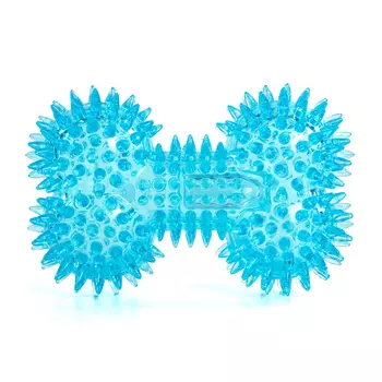 EliteDog игрушка для собак резиновая Косточка с шипами (11,2 х 7,4 х 4,7 см., Голубая)