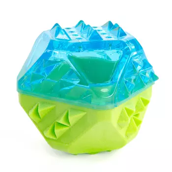 EliteDog игрушка для собак резиновая Куб охлаждающий (8 см., Зелено-синий)