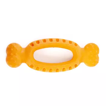 EliteDog игрушка для собак резиновая Овальное кольцо с ручками (17,4 х 6,5 х 2,9 см., Оранжевый)