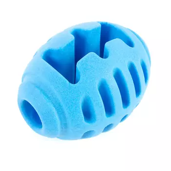 EliteDog игрушка для собак резиновая Жёсткий мяч регби (8 х 6 х 6 см., Синий)