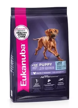 Eukanuba Dog для щенков крупных пород (Курица, 15 кг.)