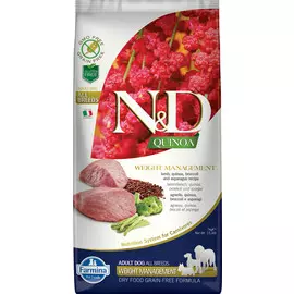 Farmina N&amp;D Dog Grain Free Quinoa Weight Management корм для собак для контроля веса (Ягненок, 800 г.)