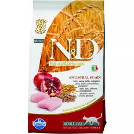 Farmina N&D Low Grain Cat Chicken&Pomegranate корм для взрослых кошек (Цыпленок и гранат, 1,5 кг.)