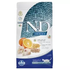 Farmina N&D Low Grain Cat Ocean Godfish&Orang Adult корм для взрослых кошек (Рыба и апельсин, 1,5 кг.)