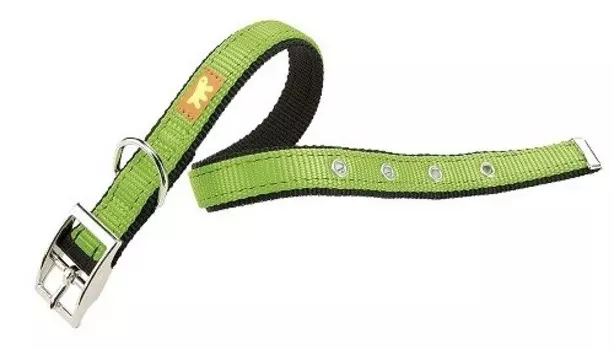 Ferplast ошейник нейлоновый Dual CF15/35 Colours (27-35*15 мм, Зелёный)