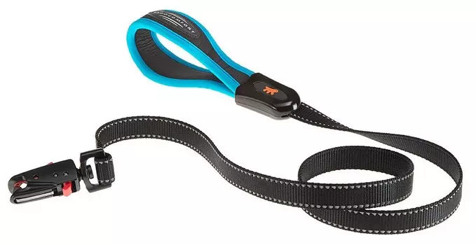 Ferplast поводок нейлоновый Ergofluo Matic G20/120 (Голубой)