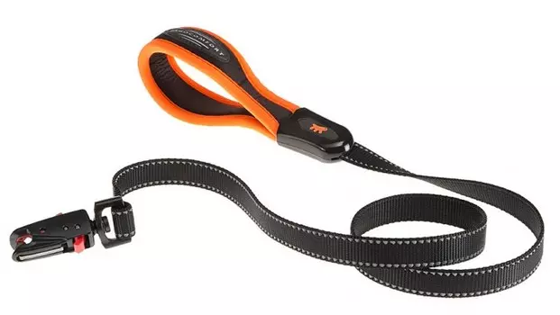 Ferplast поводок нейлоновый Ergofluo Matic G25/120 (Оранжевый)