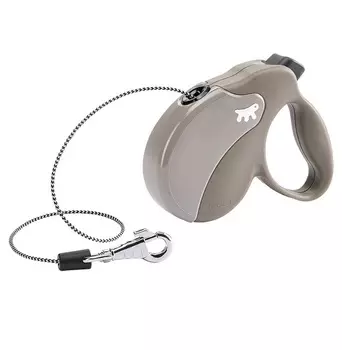 Ferplast рулетка Amigo со сменной крышкой корпуса (шнур) (Large, Cизо-серая)