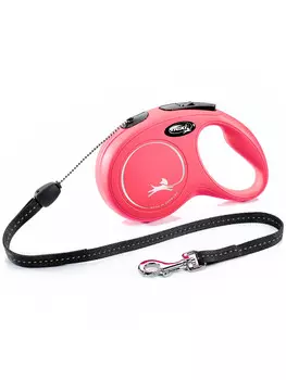 Flexi рулетка New Classic для собак до 12 кг (8 м трос) (S, Красный)