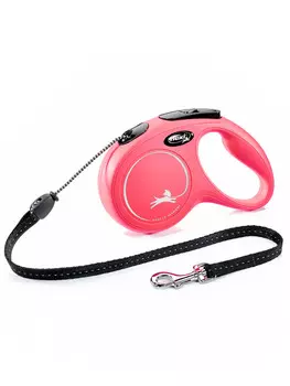 Flexi рулетка New Classic для собак до 20 кг (5 м трос) (M, Красный)