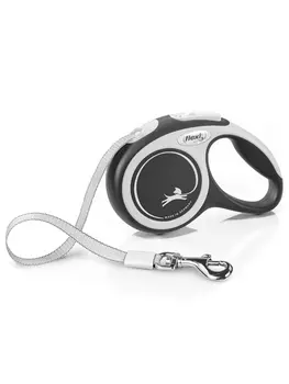 Flexi рулетка New Line Comfort XS до 12 кг (3 м лента) (Черная)