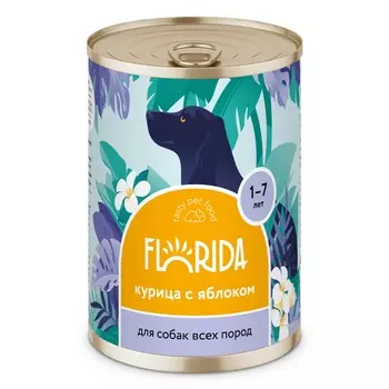 Florida консервы для собак (Курица и яблоко, 400 г.)