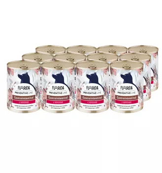 Florida Preventive Line Gastrointestinal консервы для собак при расстройствах пищеварения (Конина, 340 г. упаковка 12 шт)
