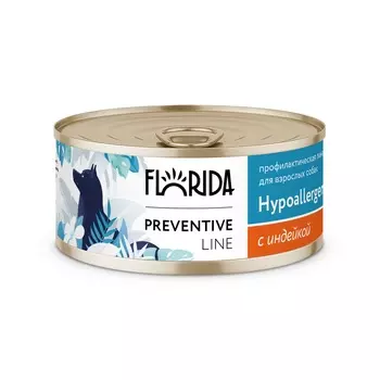 Florida Preventive Line Hypoallergenic консервы для собак при пищевой аллергии (Индейка, 100 г.)